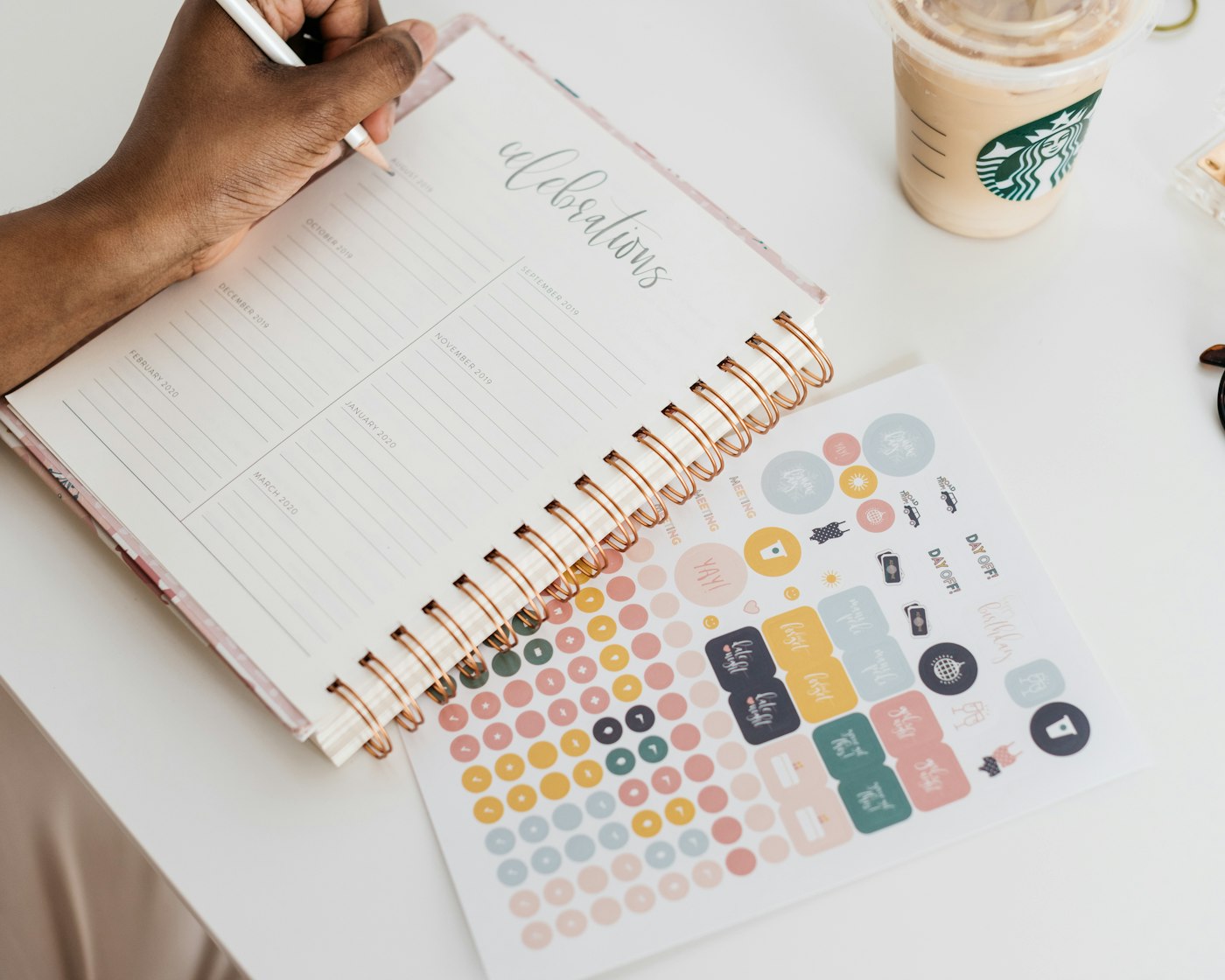 Planner reviewing event details, virtual assistant for event planners